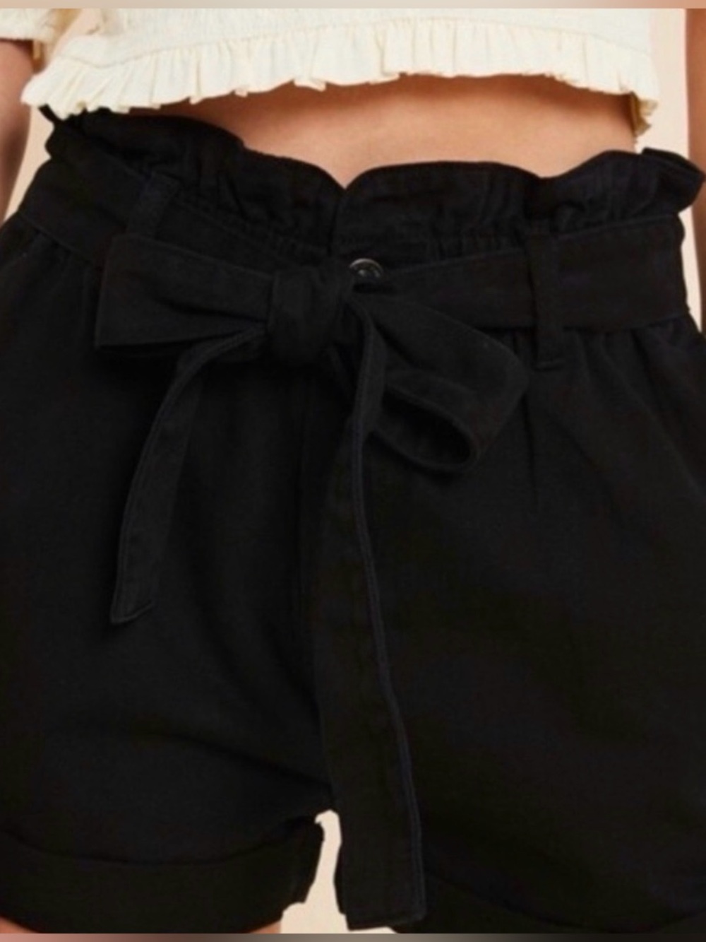 Wishlist Black Denim Belted Shorts / S / NWOT!